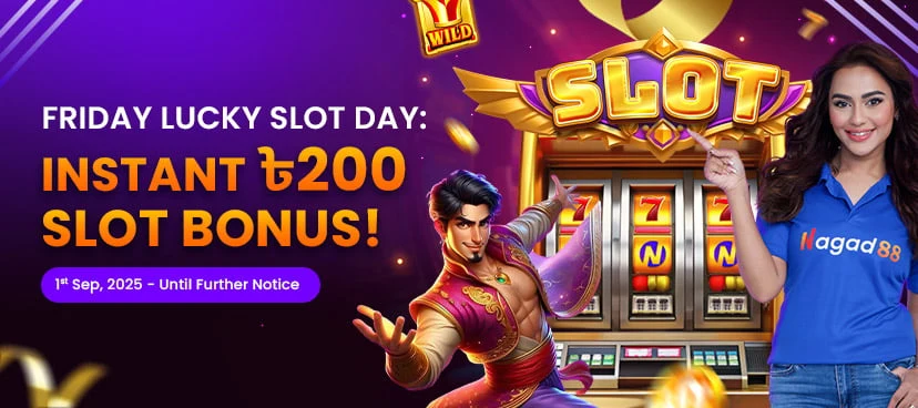 Friday Lucky Slot Day: Instant ৳200 Slot Bonus! promotion banner